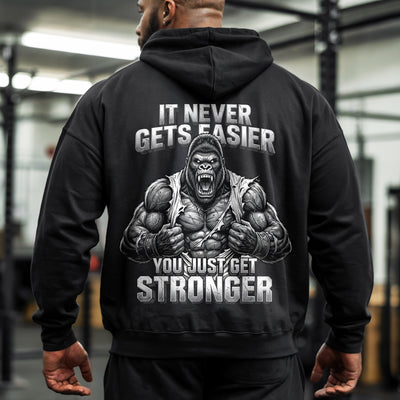 Never Gets Easier Gorilla Workout Gym Hoodie 11559