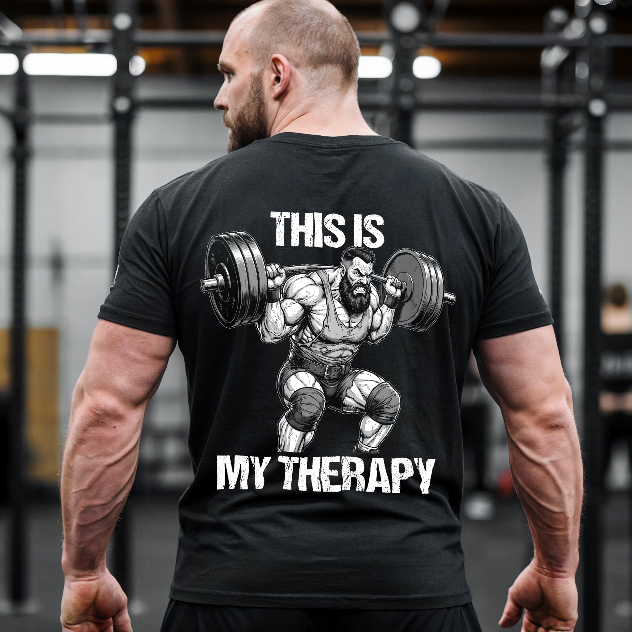 This Is My Therapy Powerlifter Gym T-shirts 11560