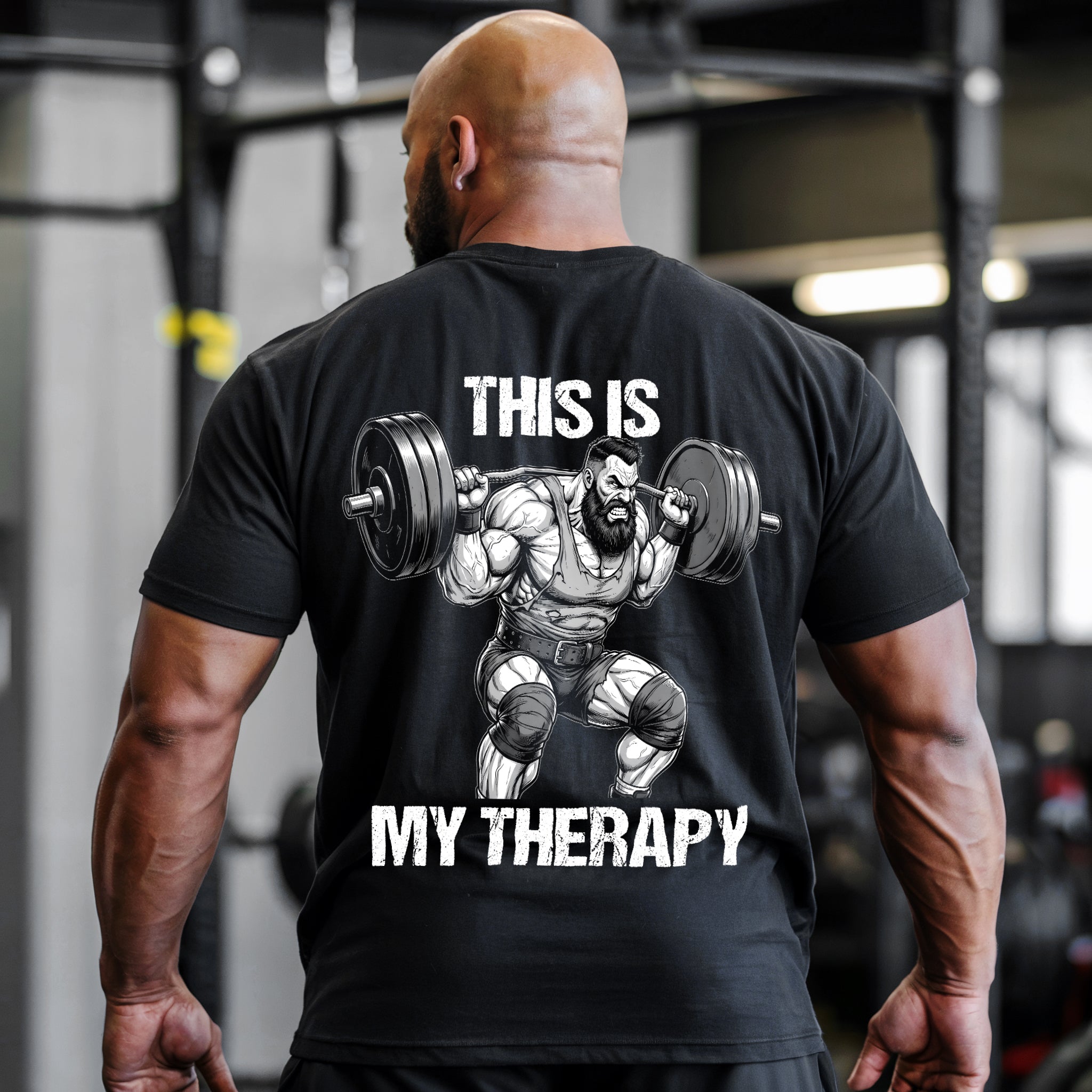 This Is My Therapy Powerlifter Gym T-shirts 11560