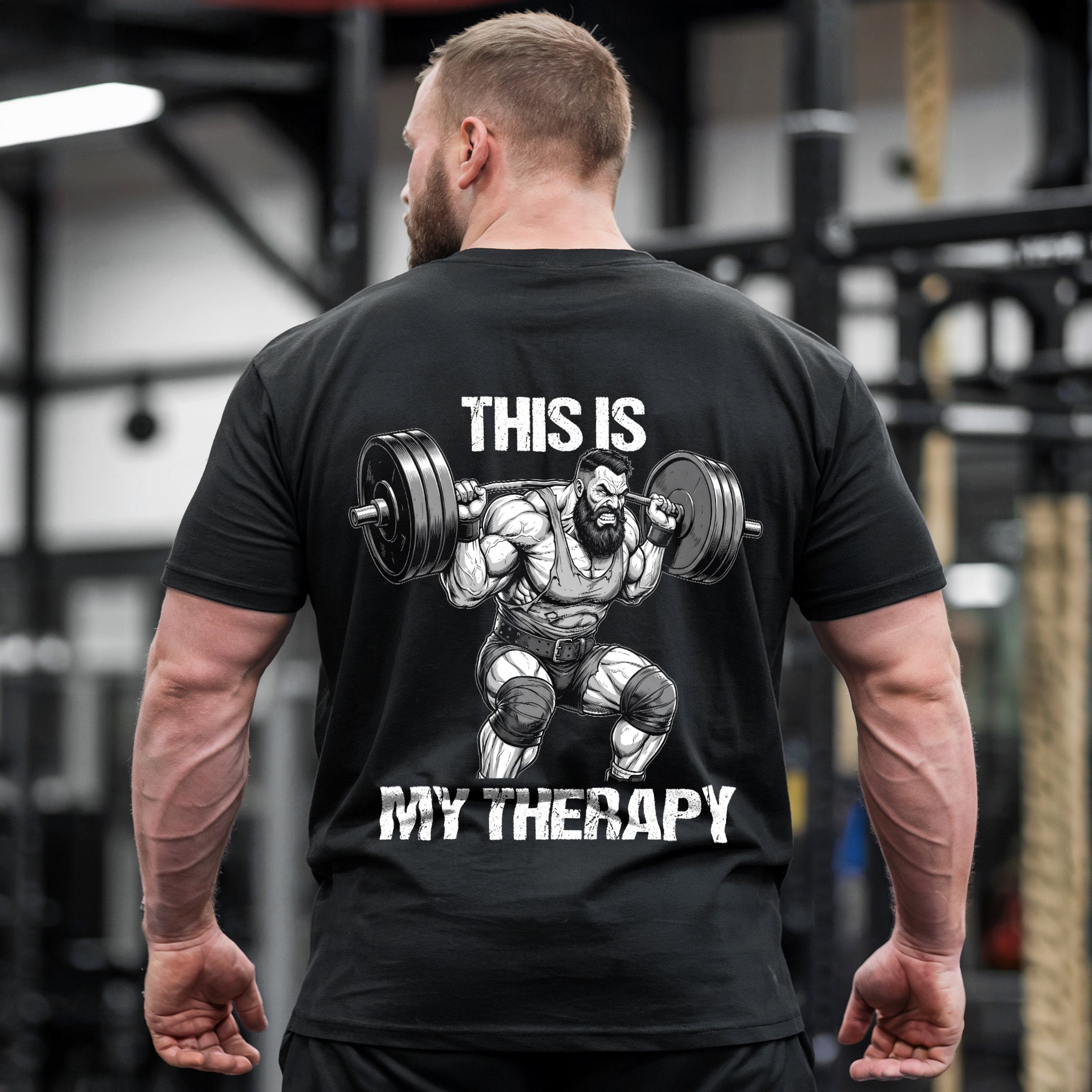 This Is My Therapy Powerlifter Gym T-shirts 11560