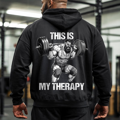 This Is My Therapy Powerlifter Gym Hoodie 11562