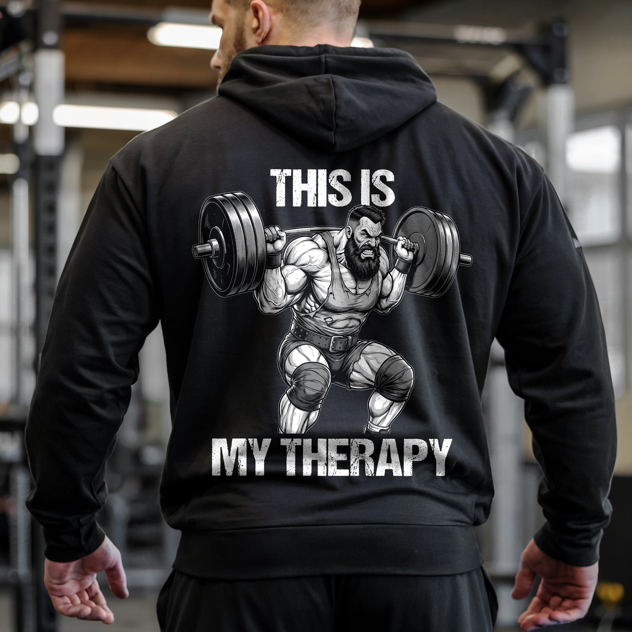 This Is My Therapy Powerlifter Gym Hoodie 11562