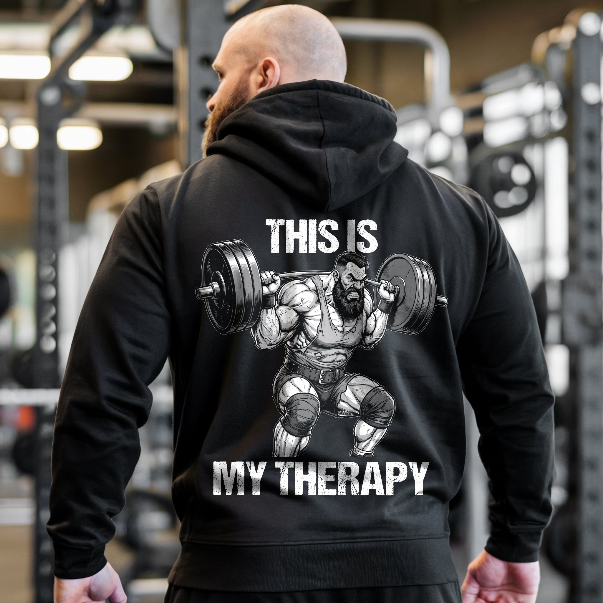 This Is My Therapy Powerlifter Gym Hoodie 11562