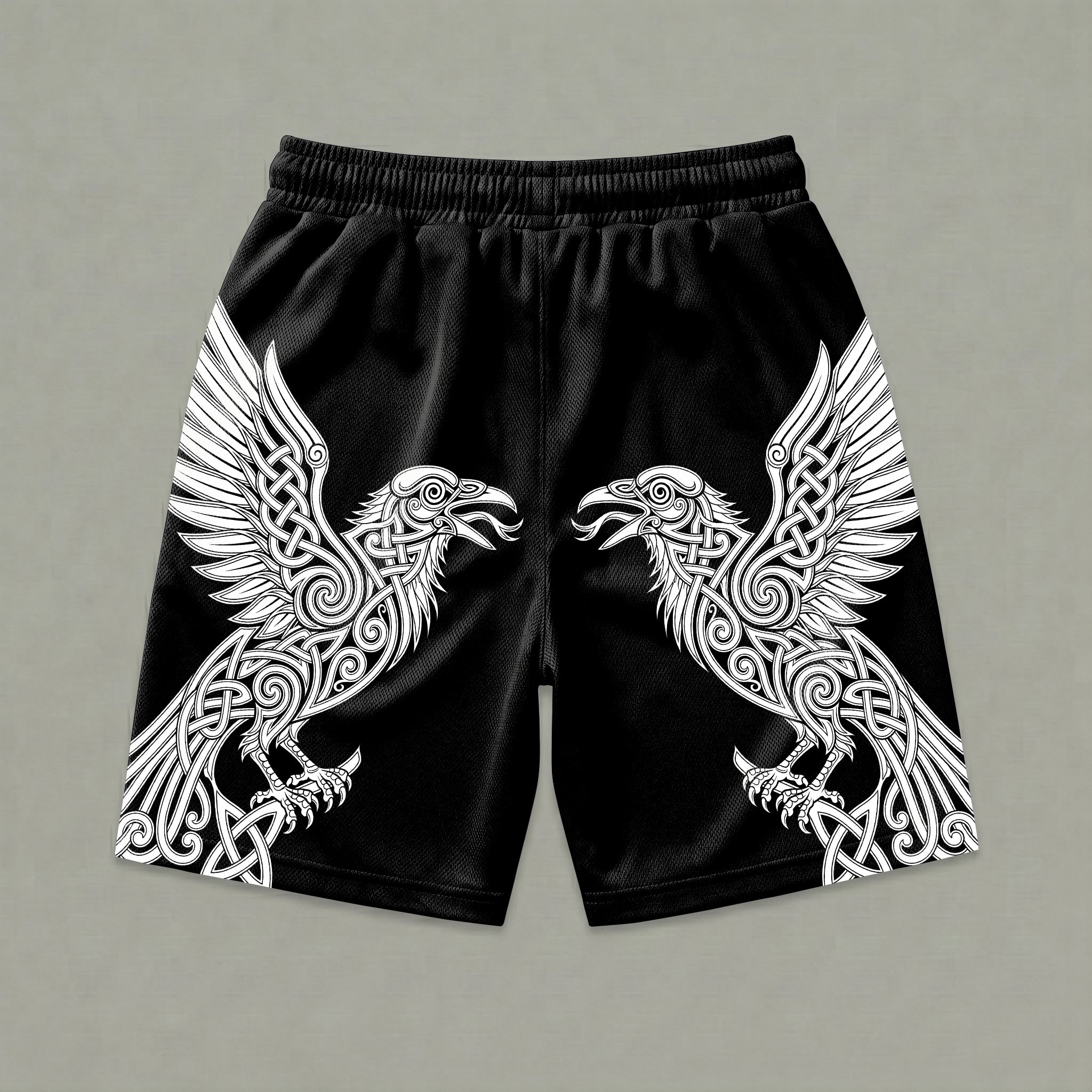 Odin's Twin Ravens Men's Gym Shorts 11567