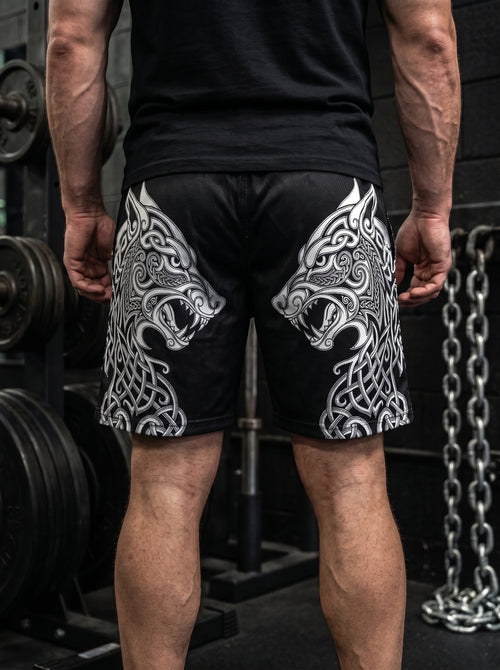 Unchained Fenrir Wolf Men's Gym Shorts 11568