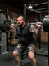 Bullet Riddled American Flag Skull Men's 2 in 1 Gym Shorts