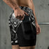 See No Evil Three Wise Skulls Men's 2 in 1 Gym Shorts 11572