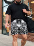 Three Wise Ghost Skulls Men's Gym Shorts 11548
