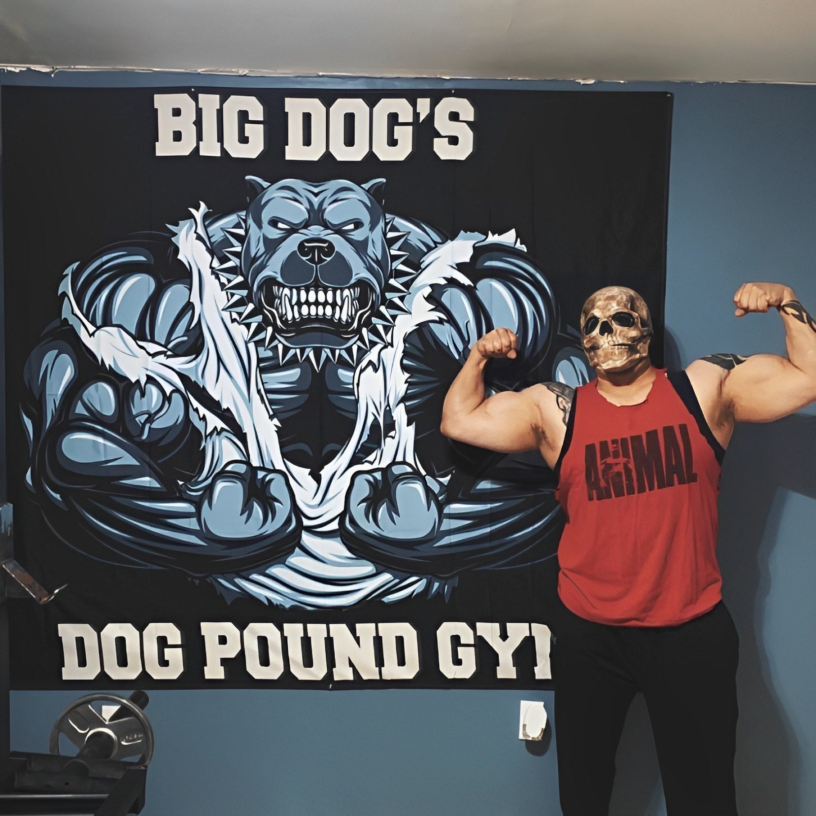 Muscle Pitbull Flag Motivational Bodybuilding Flags for Garage Gym
