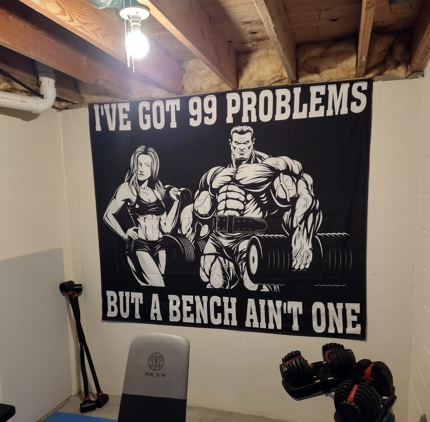 Personalized Gym Flags Weightlifting Couple for Garage Gym Decor