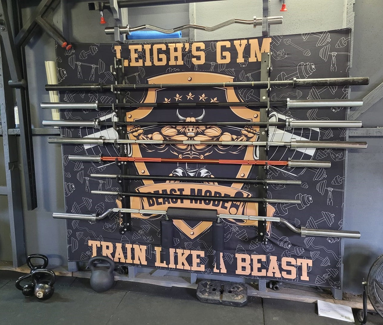 Custom Weightlifting Flag for Home Gym Decor Garage Gym Train Like A Beast