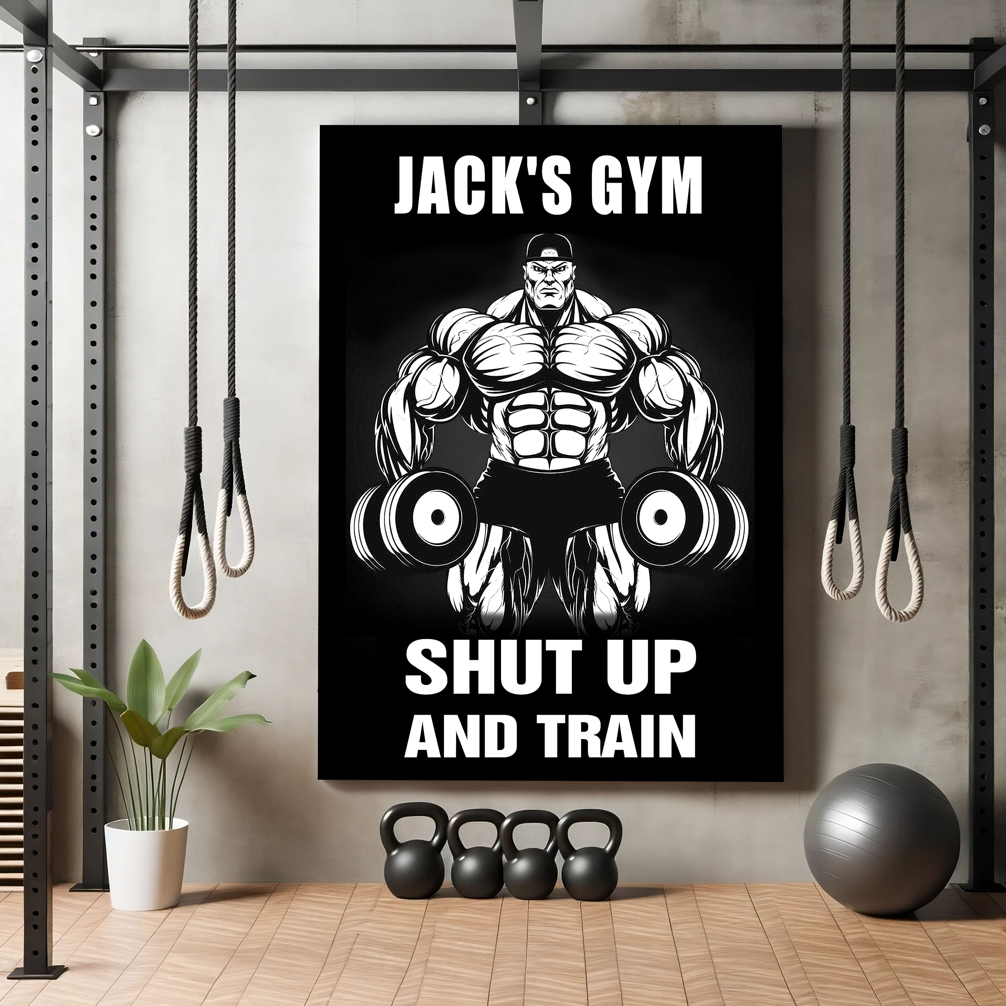 Bodybuilding Men Canvas for Home Gym Decor