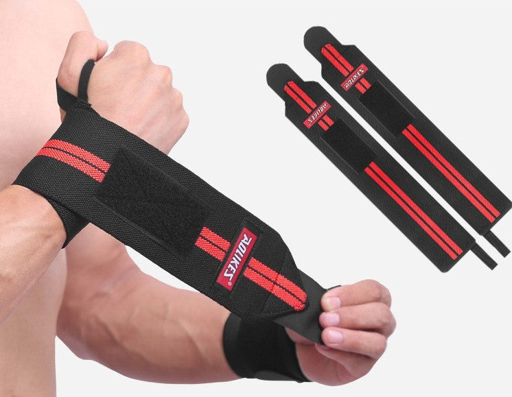 Weightlifting Wrist Wraps 19 inches Red One Size