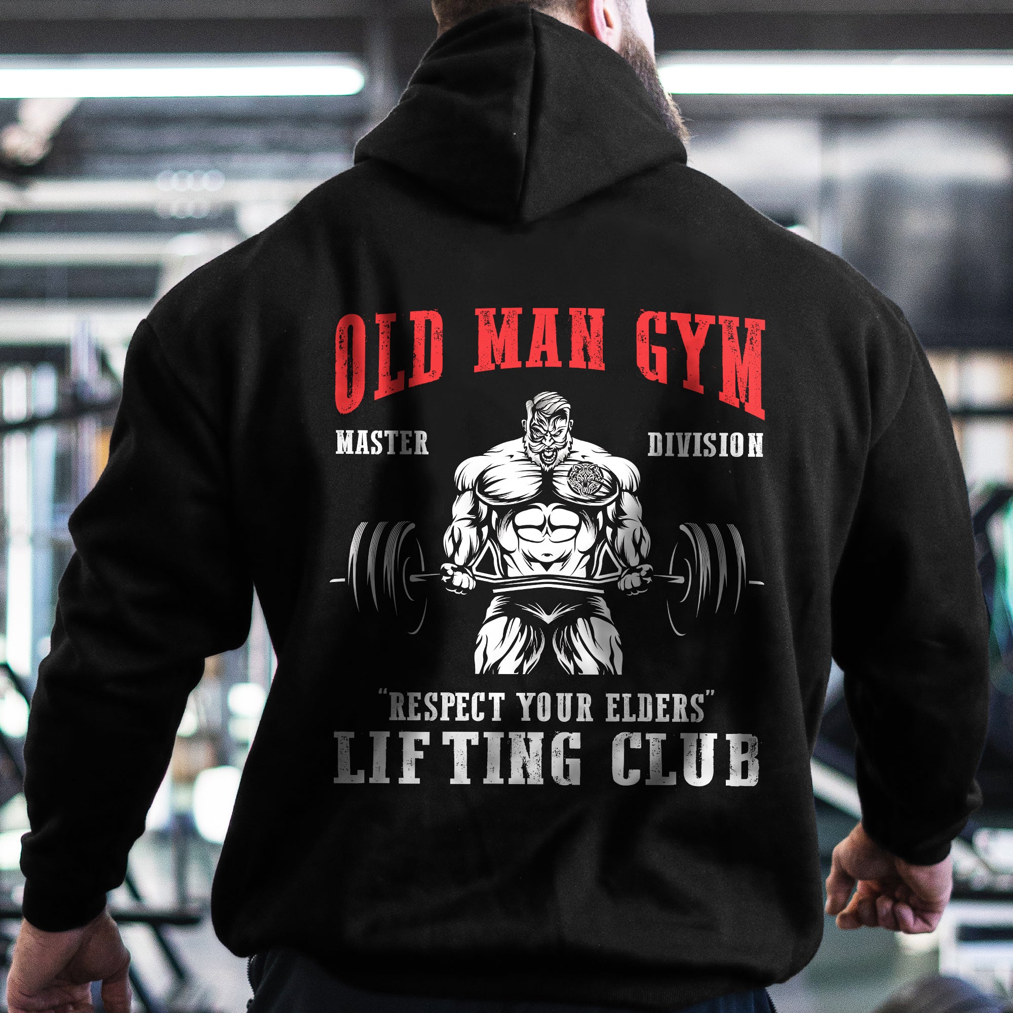 Pump Cover Hoodie Old Man Gym Respect Your Elders Lifting Club