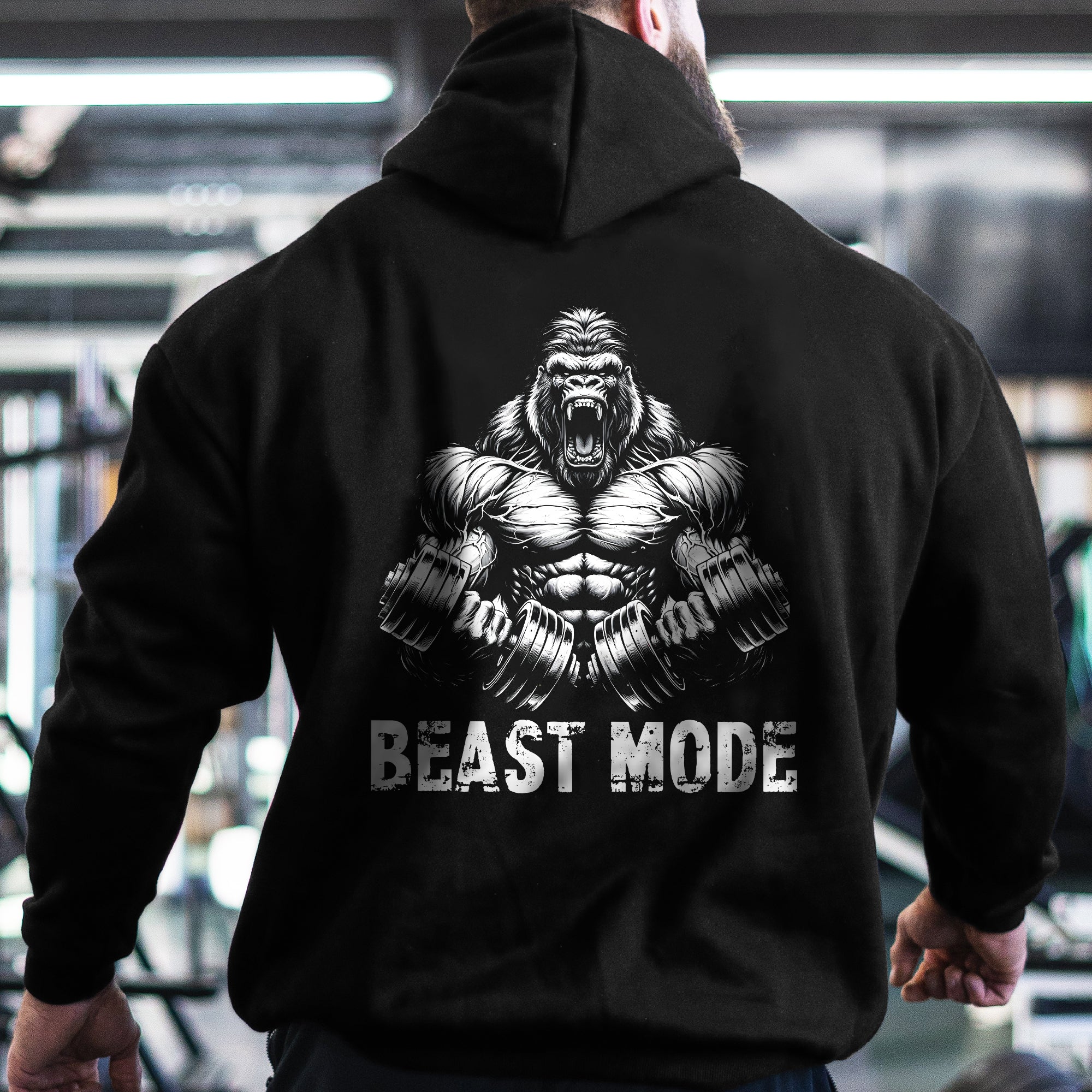 Gorilla Beast Mode Gym Hoodie 11423