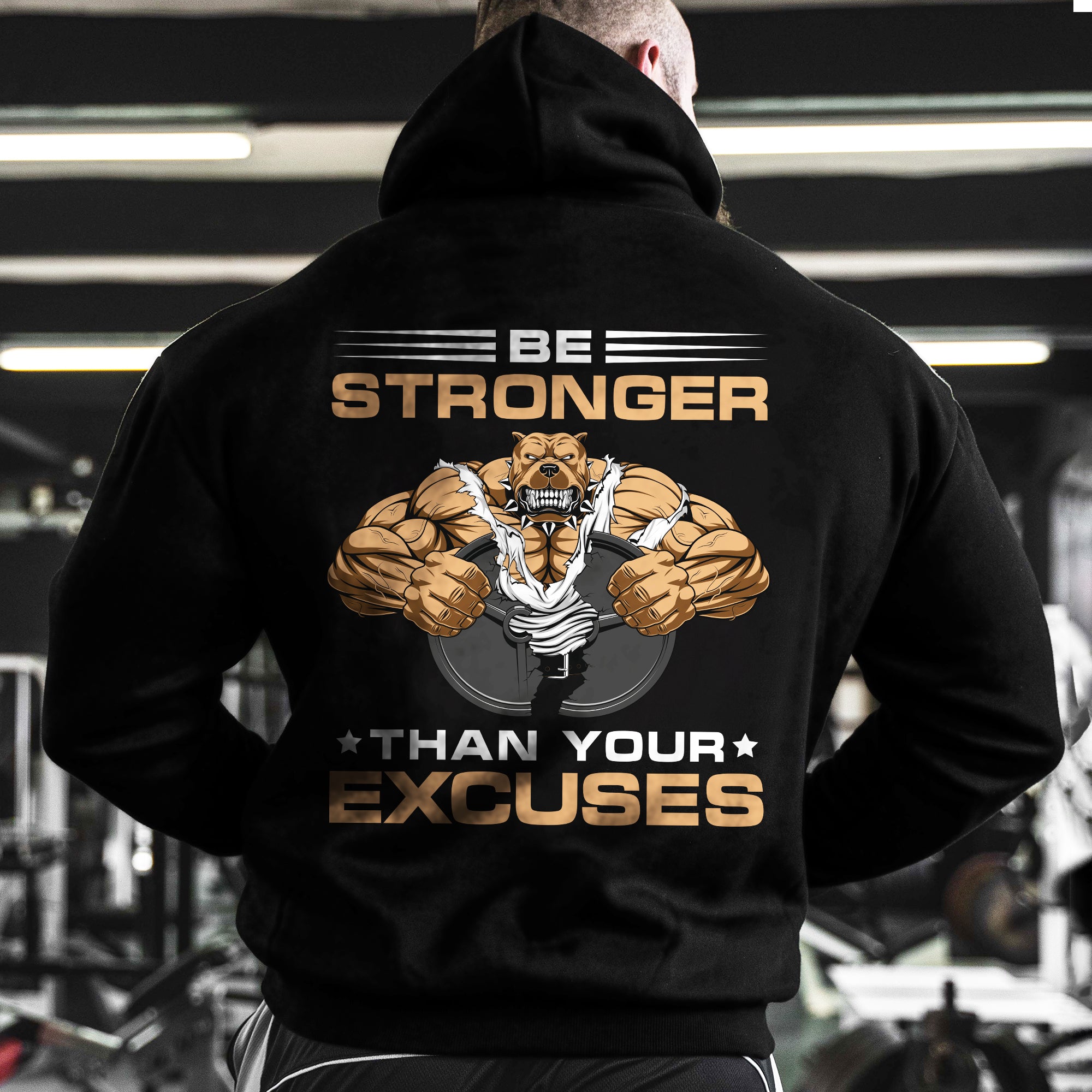 Pitbull Pump Cover Hoodie Be Stronger Than Your Excuses 11434