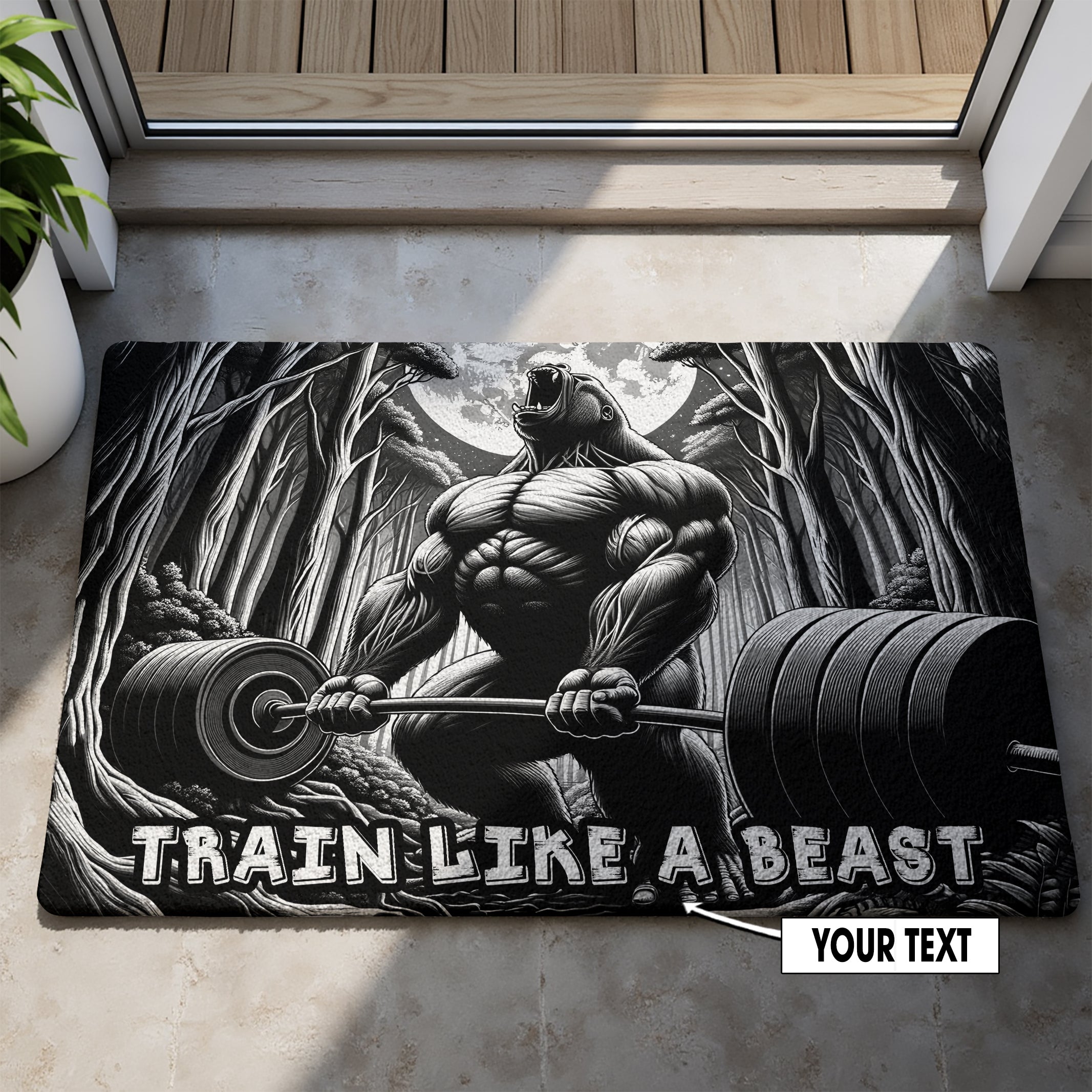 Personalized Gorilla Lifting Doormat for Home Gym Decor 11415