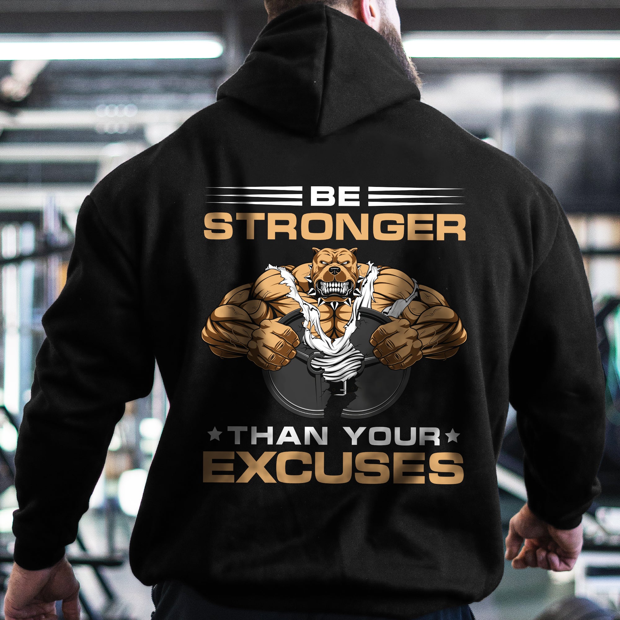 Pitbull Pump Cover Hoodie Be Stronger Than Your Excuses