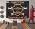 Personalized Bodybuilding Home Gym Decor Train Like A Beast Wall Banner Flag Tapestry