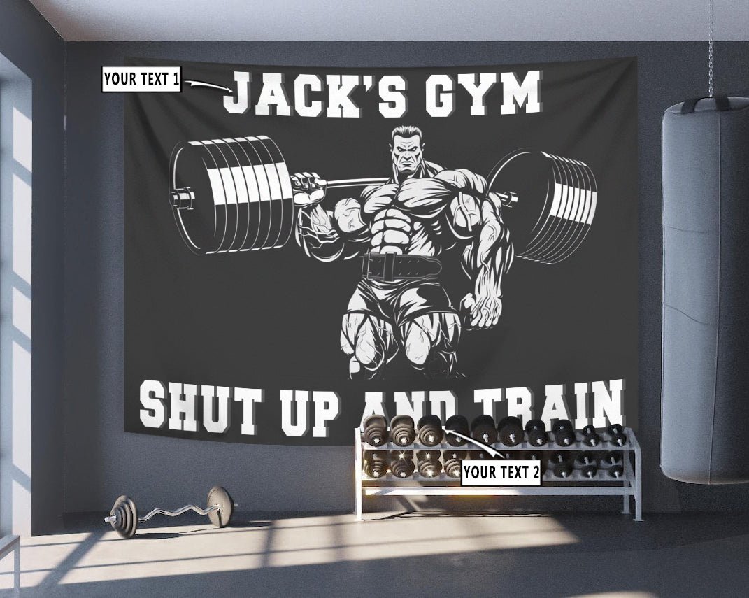 Custom Bodybuilding Home Gym Decor Muscle Man Banner Flag