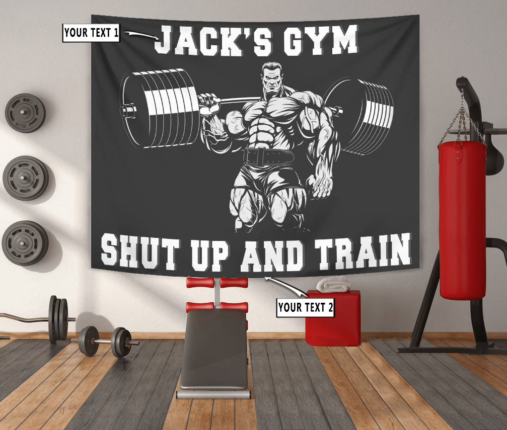 Custom Bodybuilding Home Gym Decor Muscle Man Banner Flag