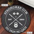 Personalized Strong Man Bodybuilding Home Gym Decor Logo Round Rug, Carpet