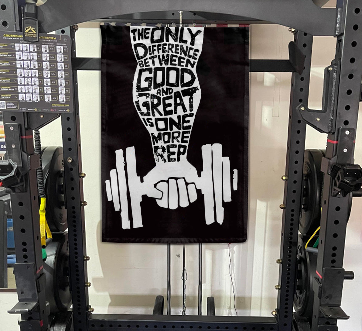 Gym Flag Banner Home Gym Decor Motivation Quotes Gym Wall Art