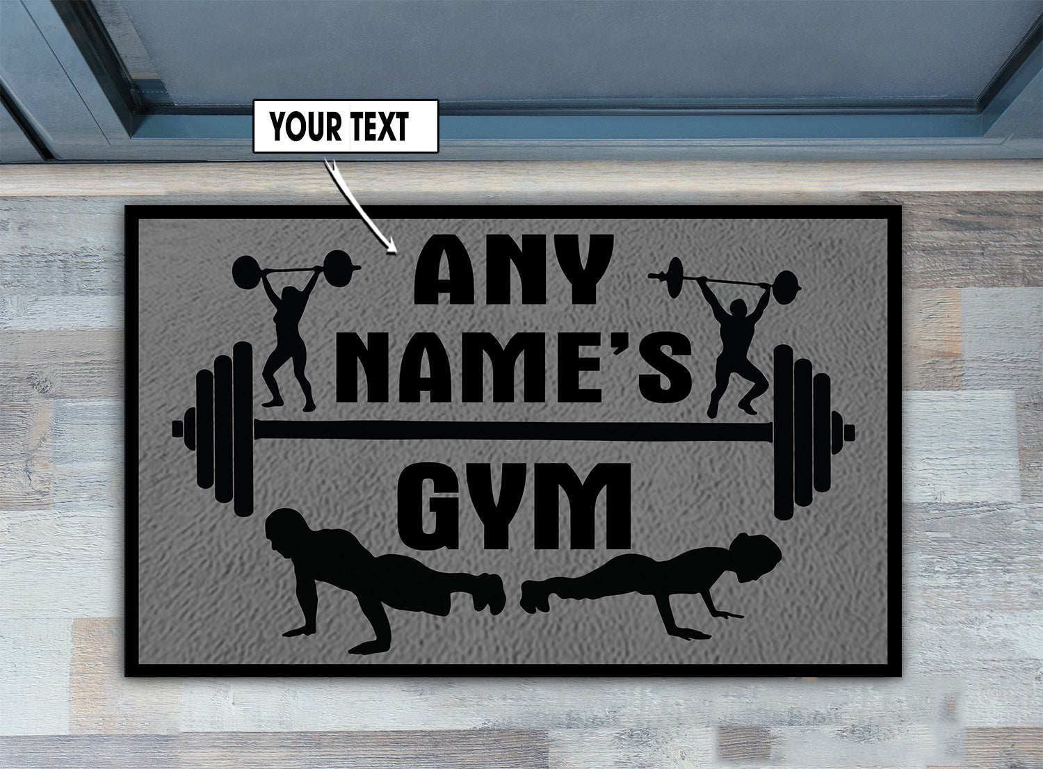 Personalized Home Gym Decor Beauty And The Beast Doormat