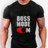 Gym T-shirts Motivation Quotes Weightlifting Boss Mode On