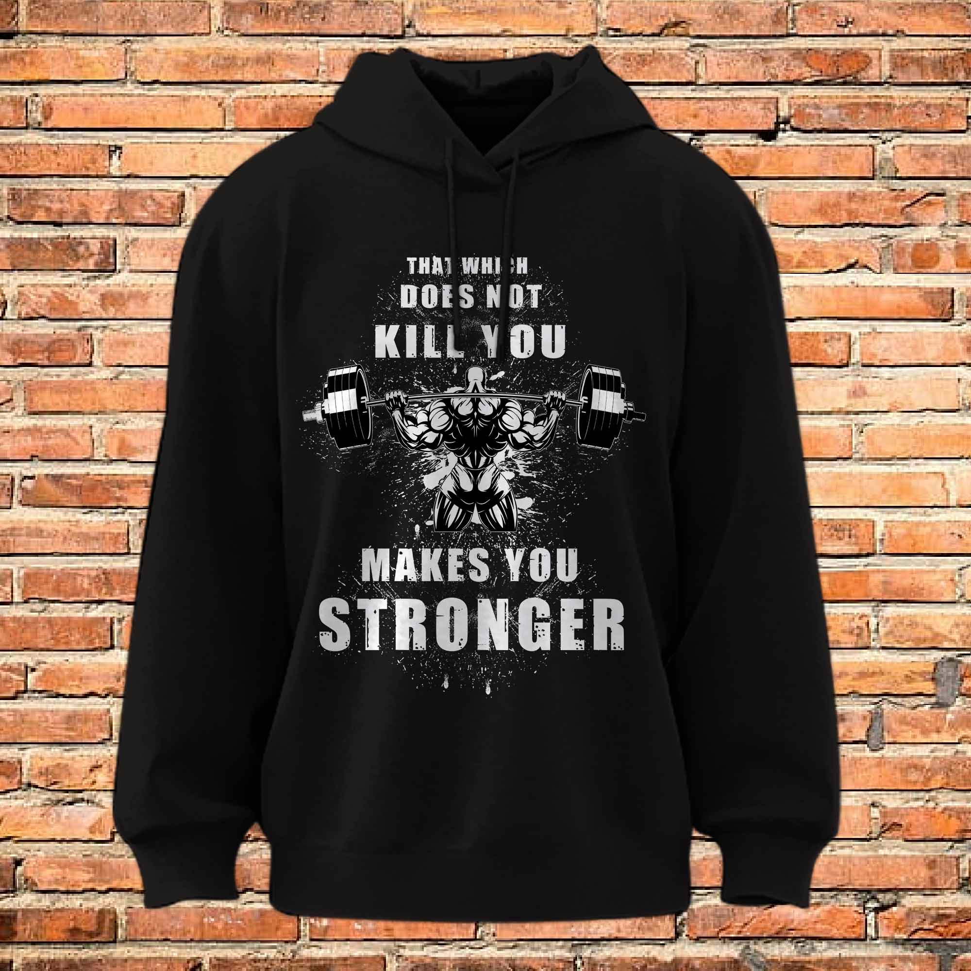 Gym Pump Cover Hoodie Muscle Gorilla Motivational Quotes Saying 11046