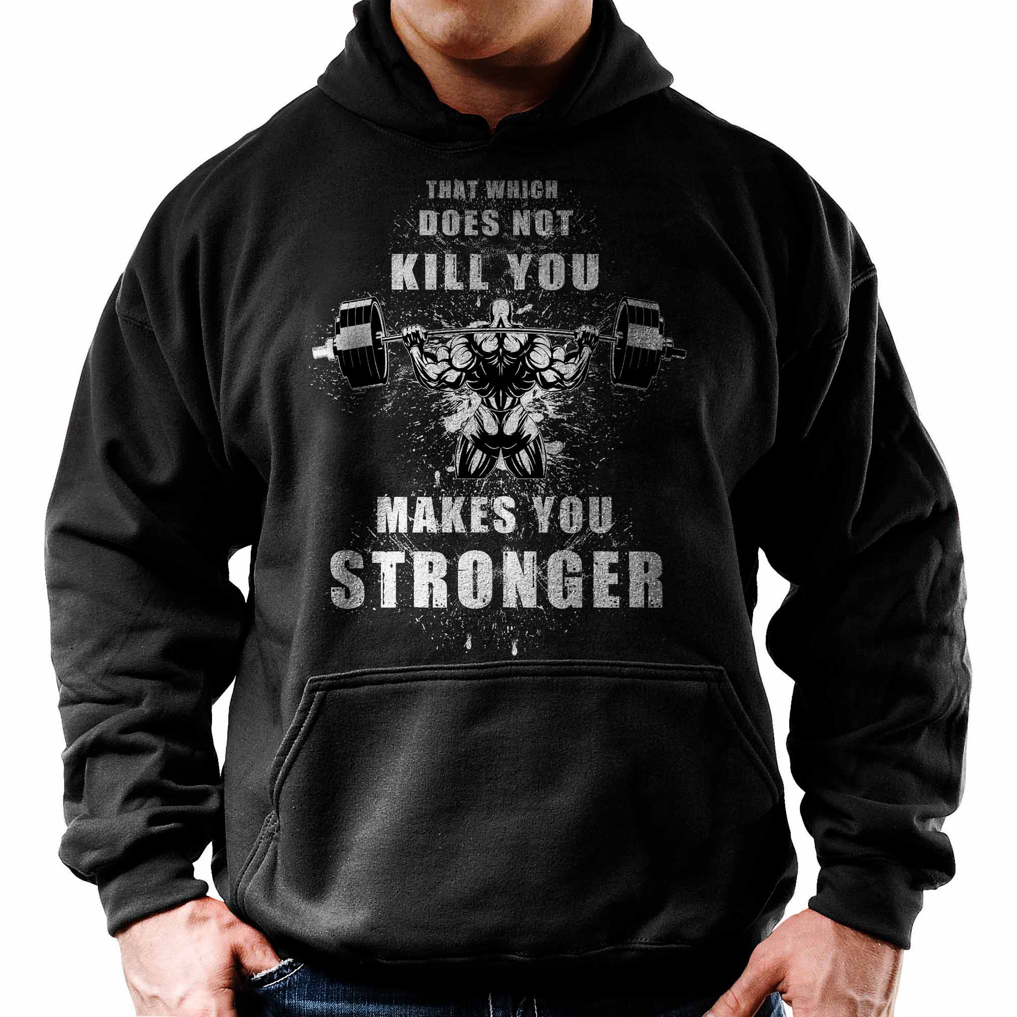 Gym Pump Cover Hoodie Muscle Man Motivational Quotes Saying 11046