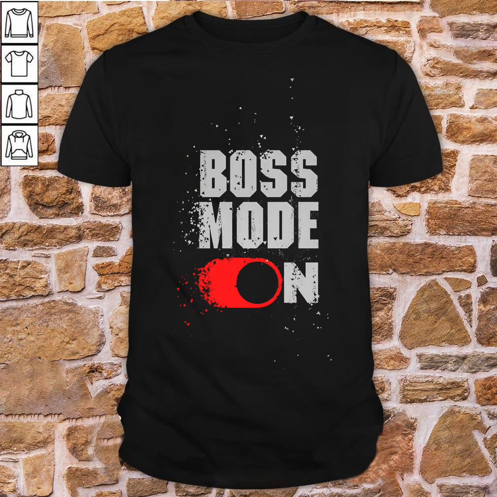 Gym T-shirts Motivation Quotes Weightlifting Boss Mode On 10950