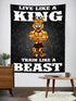 Home Gym Decor Lion King Wall Art Banner Flag Tapestry