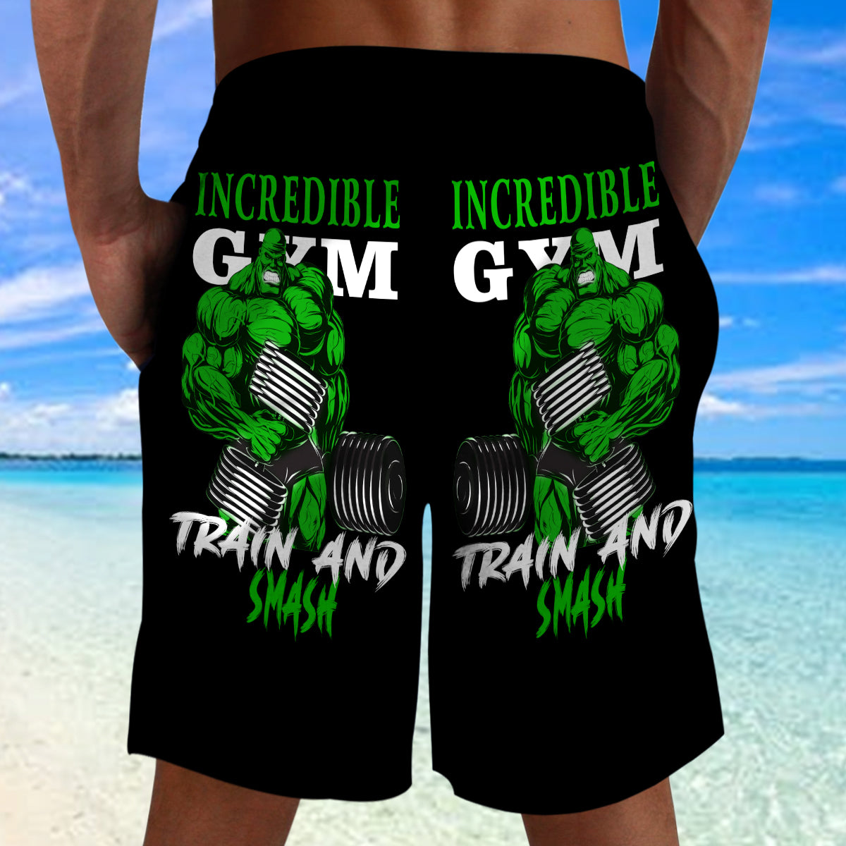 Bodybuilding Gym Train And Smash 3D Shorts