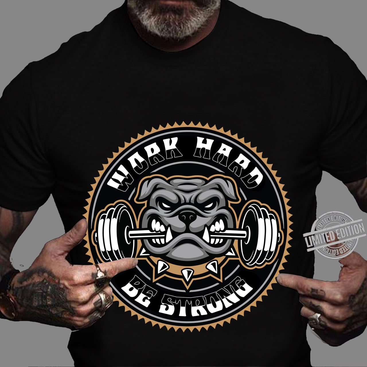 Bodybuilding T-Shirt Motivation Gym Workout Fitness Shirts Work Hard Be Strong