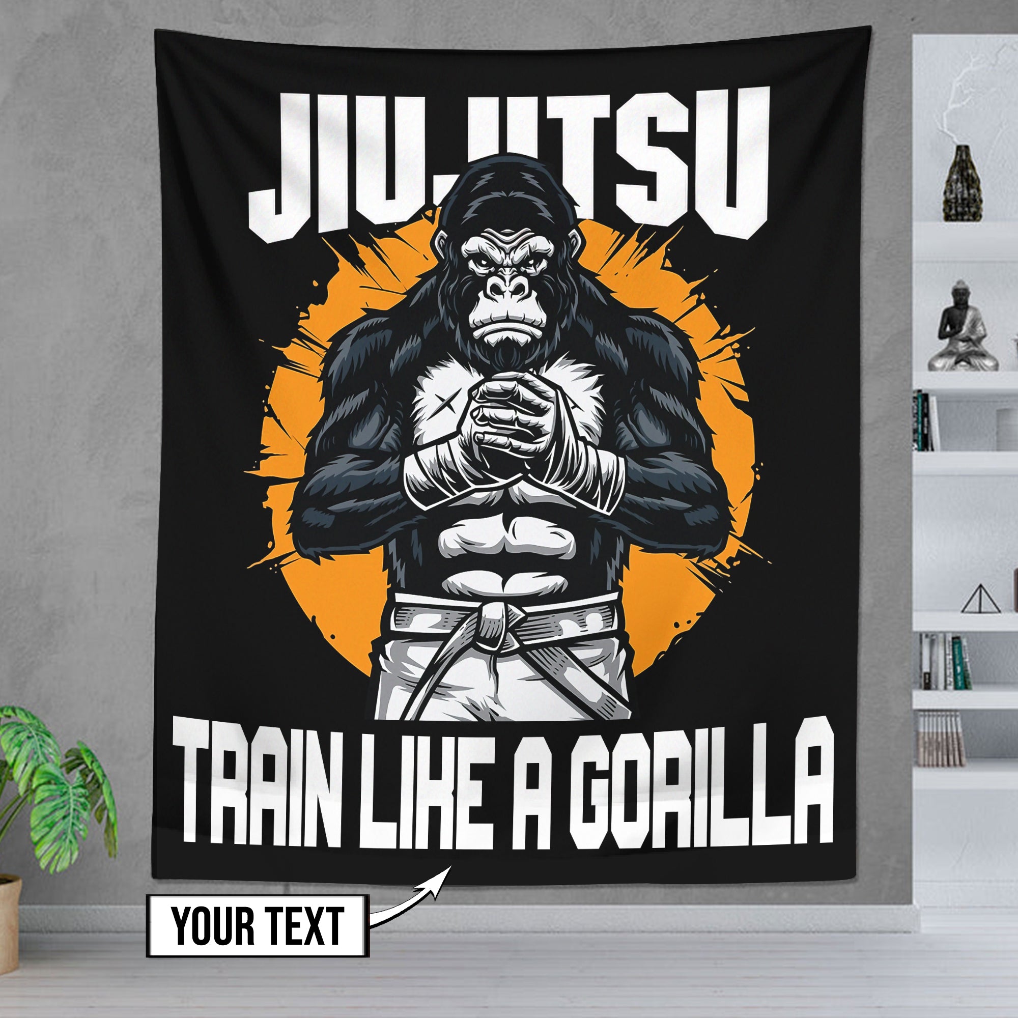 Personalized Gorilla Jiu Jitsu Flags Home Gym Flags