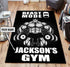 Personalized Gym Fitness Rug Home Gym Decor Bodybuilding Gift