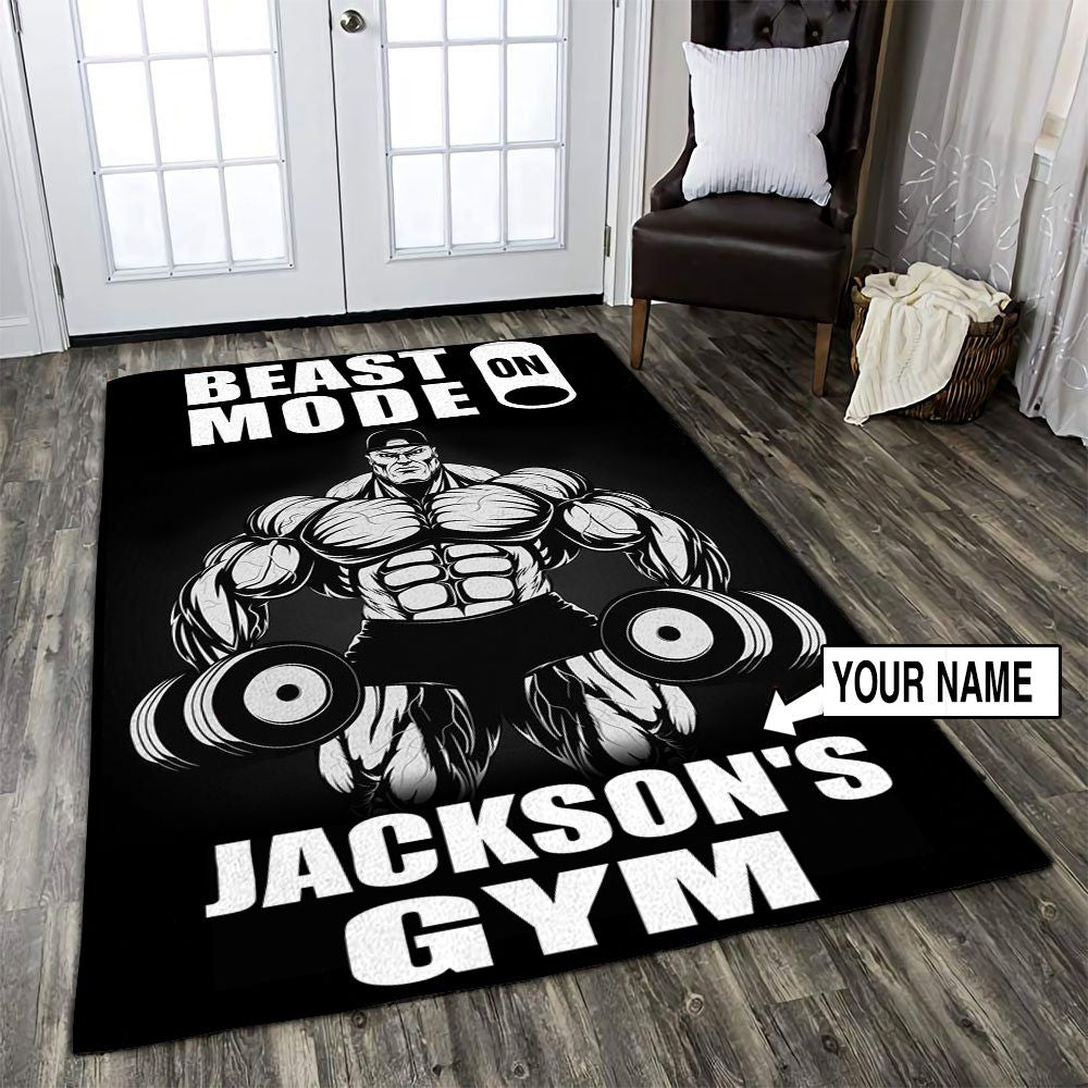 Personalized Gym Fitness Rug Home Gym Decor Bodybuilding Gift – Style ...