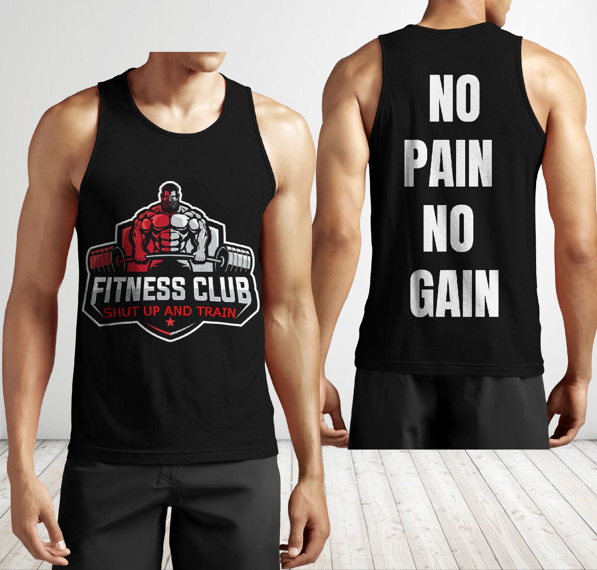 Men Gym Tank Tops Motivational Shirts Fitness Club