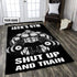Personalized Bodybuilding Rug Home Gym Decor Shut Up And Train Carpet Gym Gift