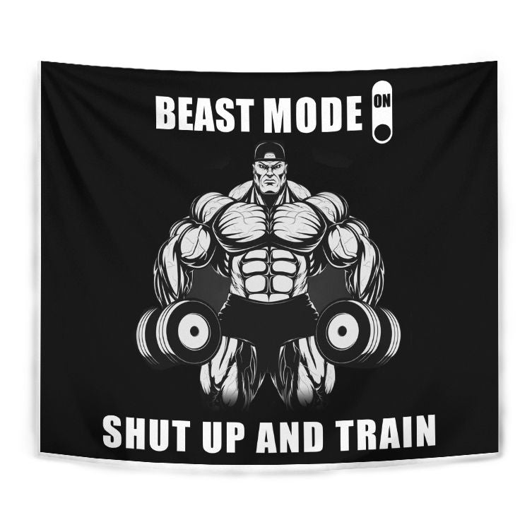 Home Gym Decor Shut Up And Train Wall Banner Flag Tapestry