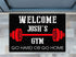 Home Gym Decor Door Mat Gym Weightlifting Gift
