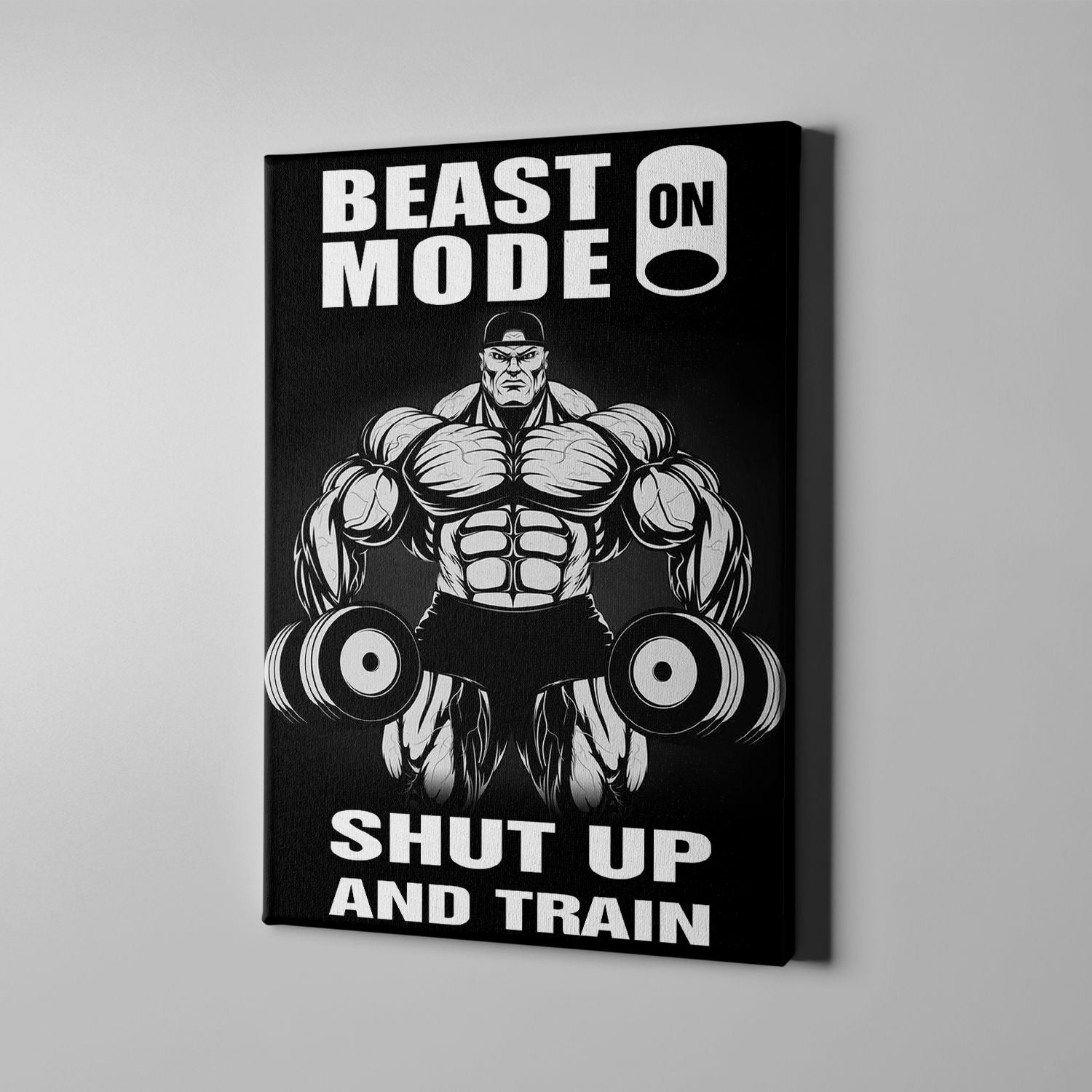 Beast Mode Gym Poster Canvas Home Gym Decor Bodybuilding Gift