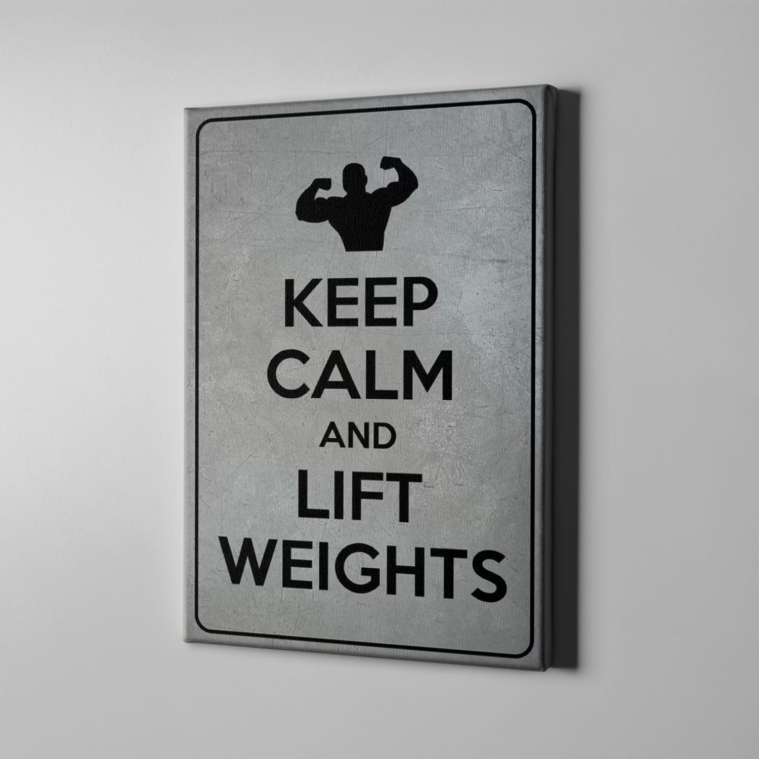Home Gym Decor Keep Calm And Lift Weights Canvas, Wall Art