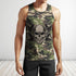Men Gym Tank Tops Motivational Shirts Skull Dumbbell Camo