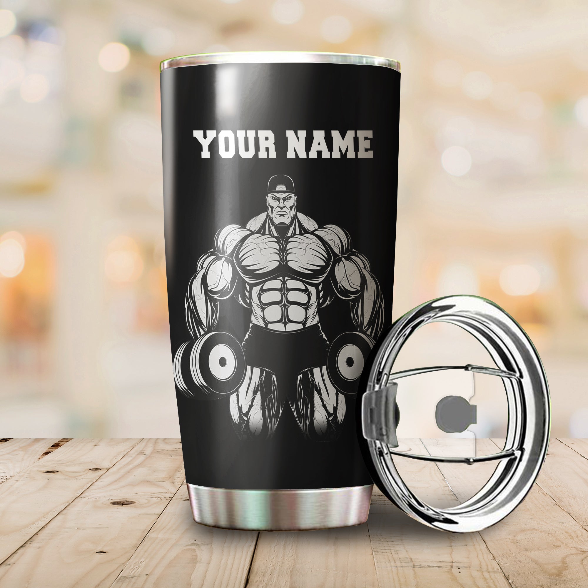 Personalized Gym Bodybuilding Tumbler Cup Motivation Quotes Workout Gifts