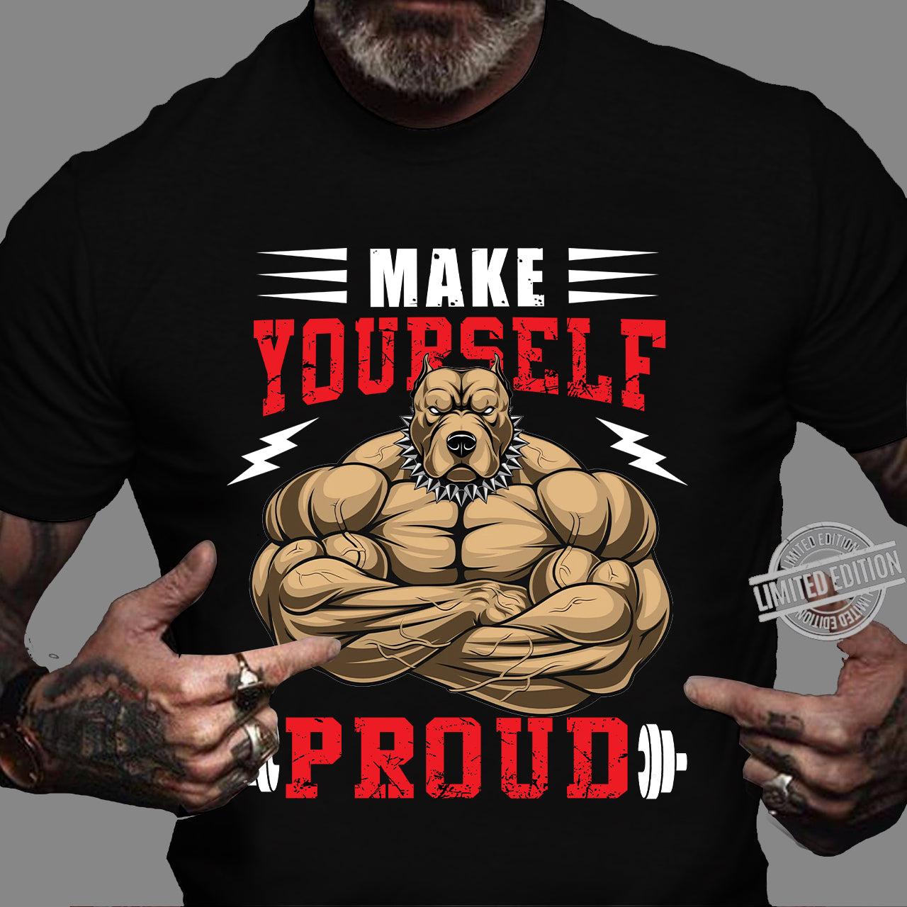 Gym Men T-shirts Bodybuilding Shirts Muscle Pitbull Motivational Saying – Style My Pride