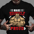 Gym Muscle Strong Pitbull Motivational Quotes Saying T-shirt 10530
