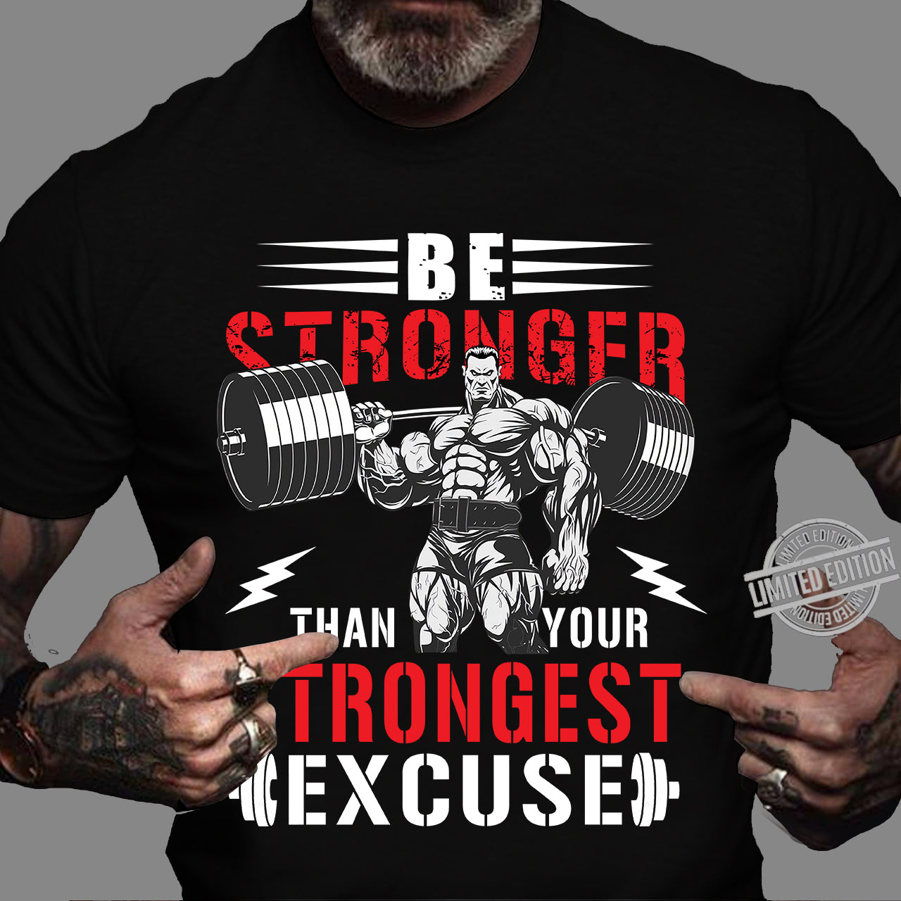 Gym Muscle Man Motivational Quotes Saying T-shirt 10528