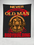 Personalized Old Man Home Gym Decor Wall Banner Flag Tapestry